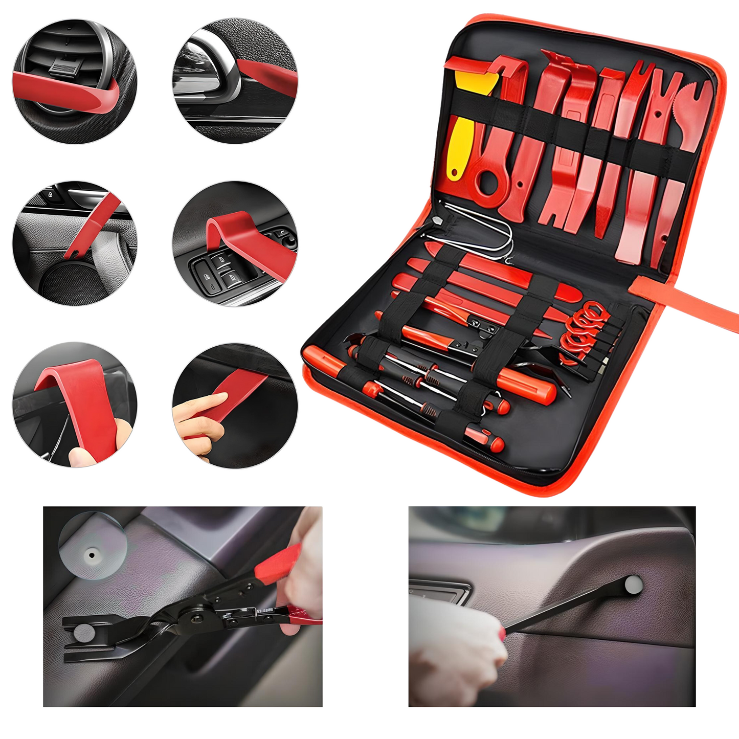 Kit Herramientas Plásticas Desmontar Paneles/interior exterior Auto