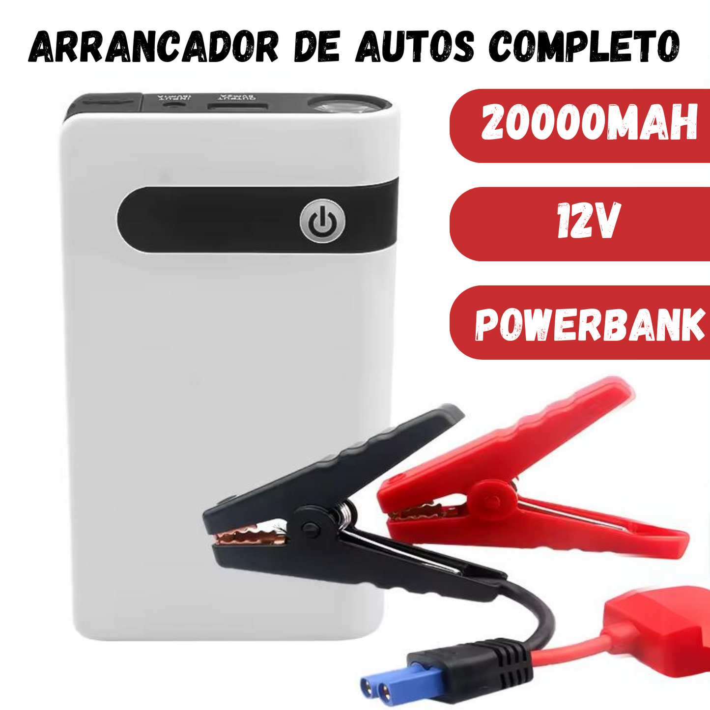 Arrancador Cargador Portátil Auto Moto Arrancador Portátil