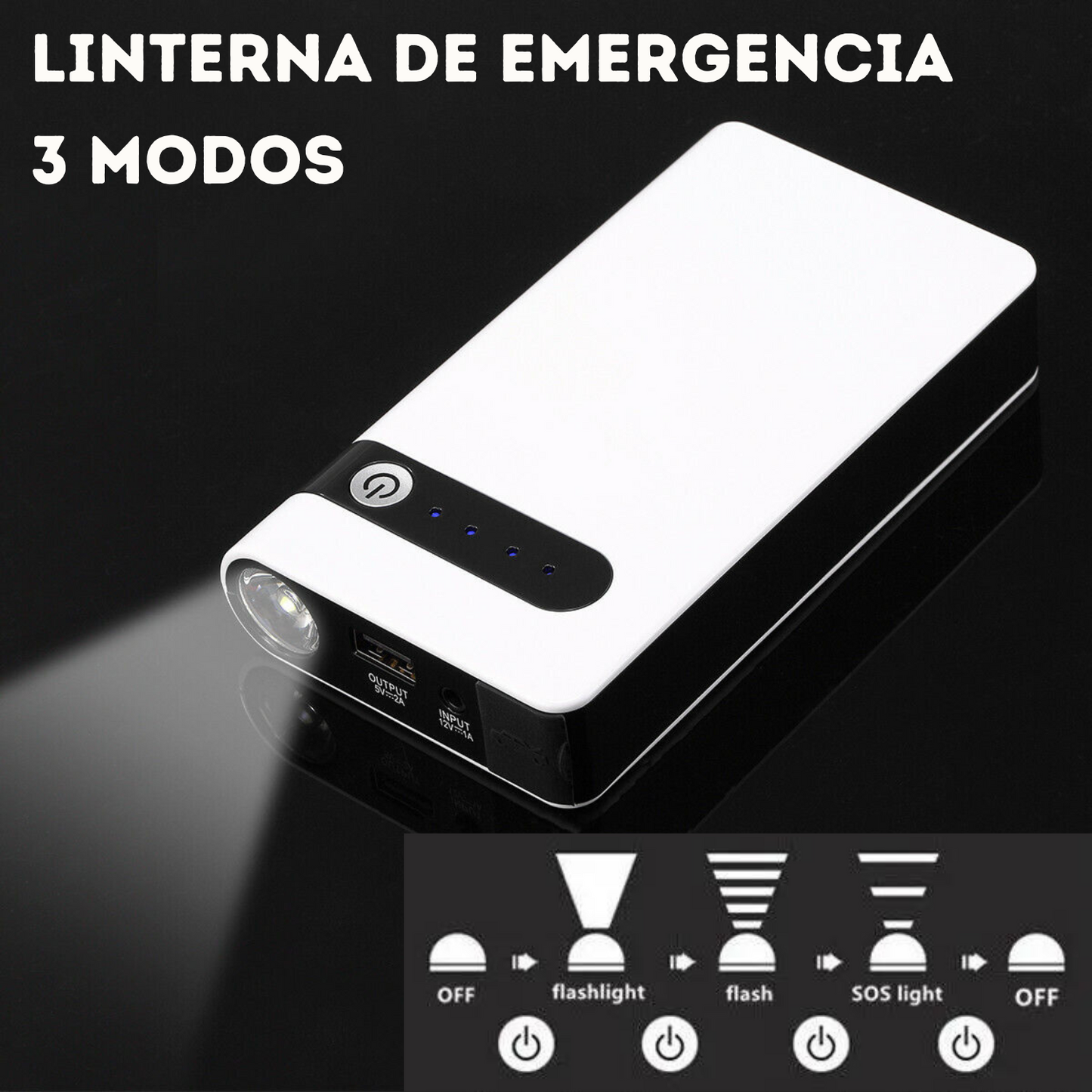 Arrancador Cargador Portátil Auto Moto Arrancador Portátil