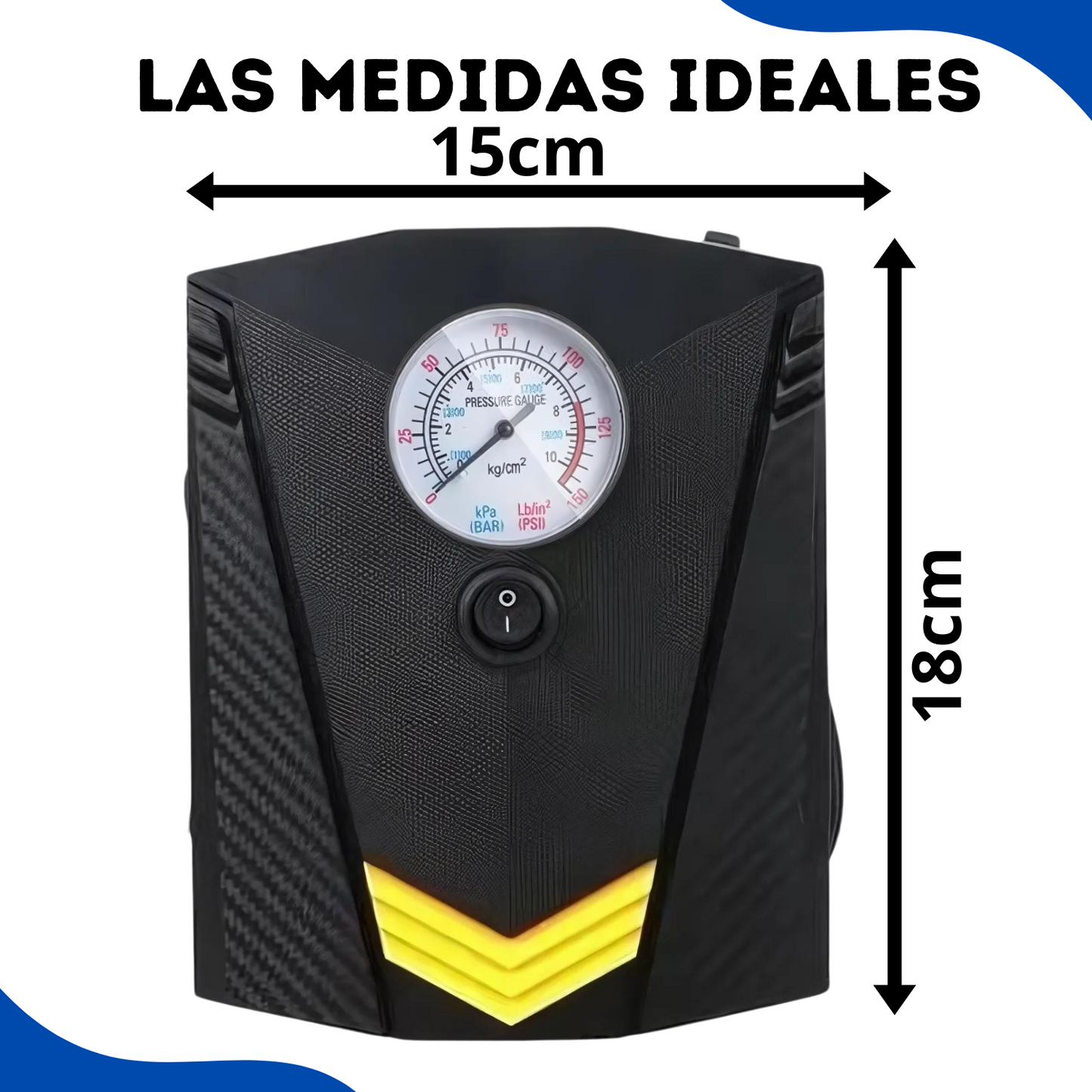 Inflador Compresor Portátil 12v Para Autos Neumáticos Motos