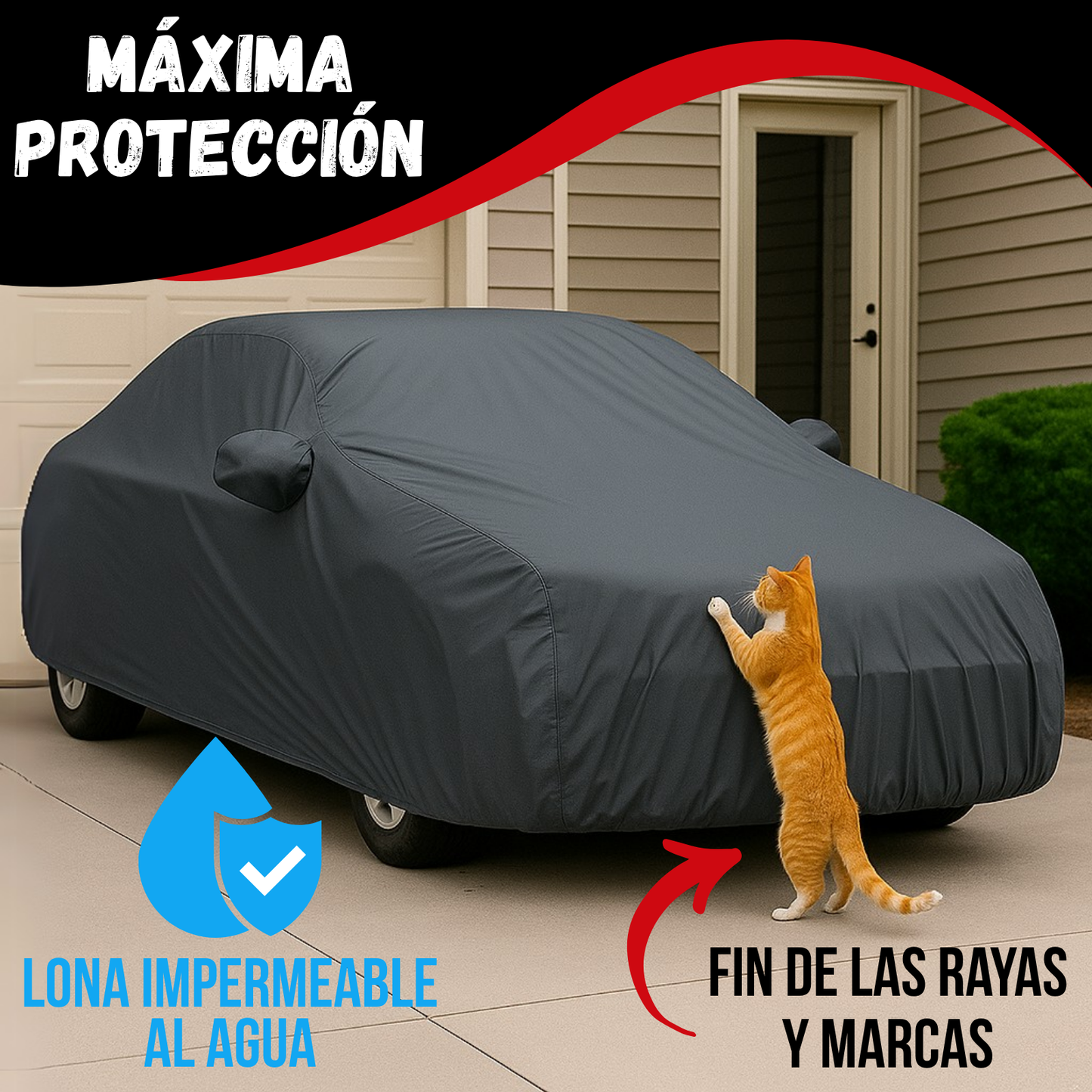 Funda Cubre Auto Impermeable Afelpada Cobertor De Auto