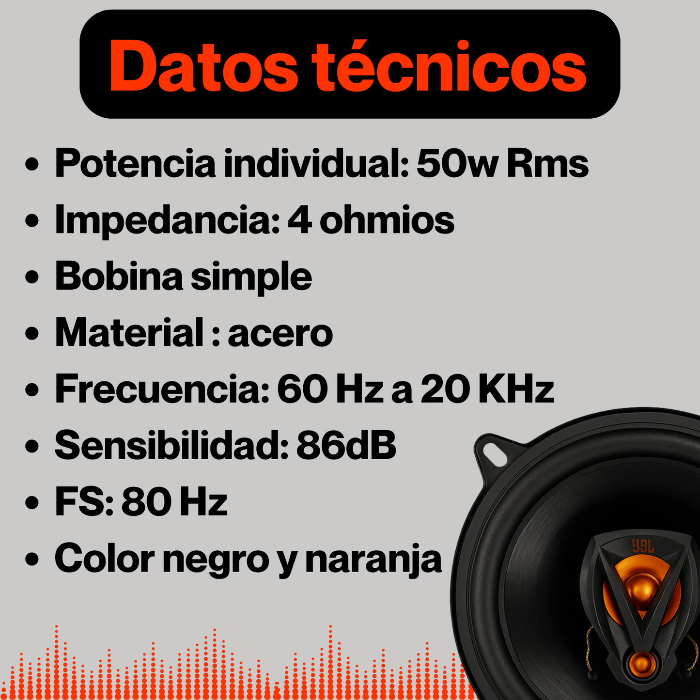 Parlantes JBL Bocinas 5" Con Tweeter Para Auto Camioneta en Puerta