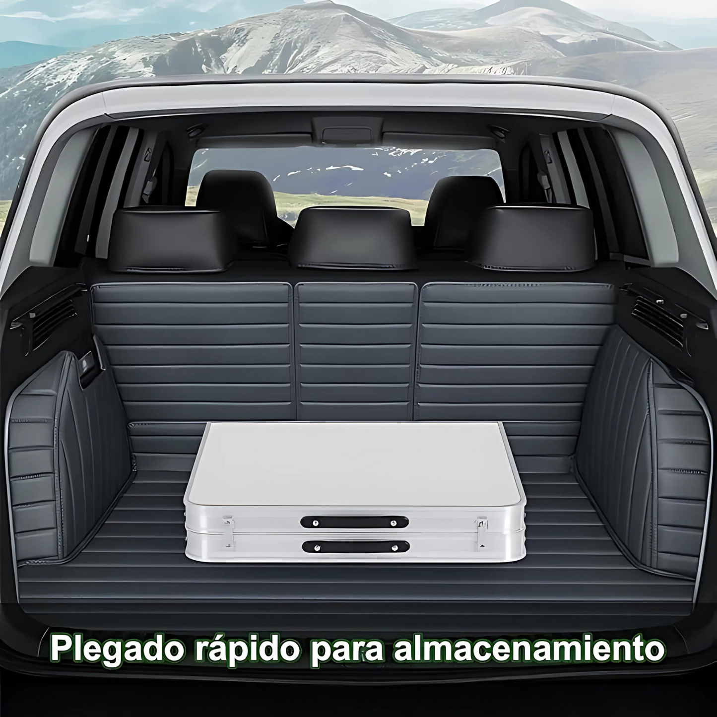 Mesa Plegable Desarmable De Camping Jardín Feria Tipo Valija