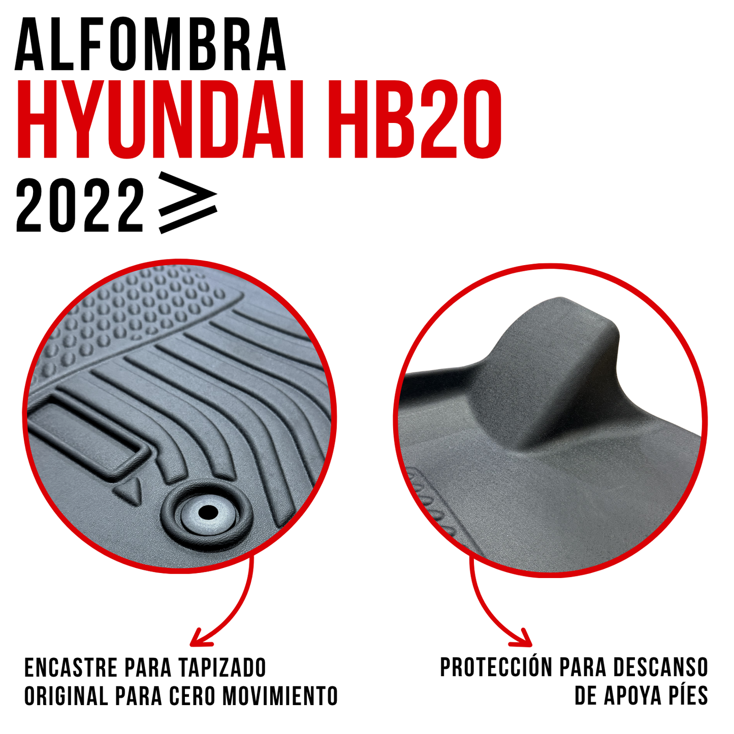 Alfombra HYUNDAI HB20 Bandeja Rígida 5d Bandeja De Piso