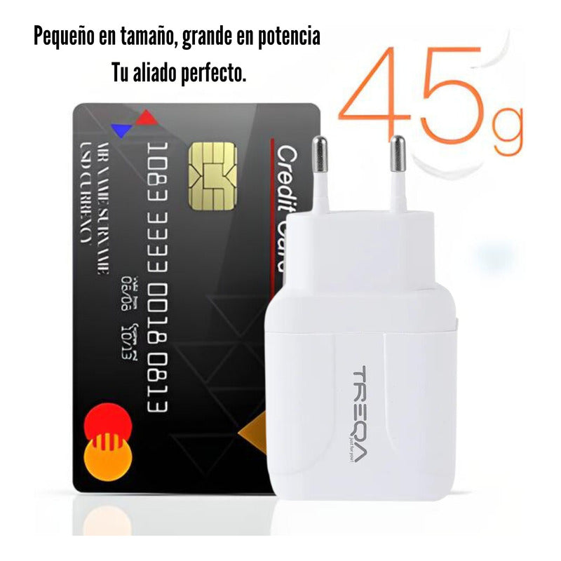 Cargador Adaptador Carga Rápida Usb Tipo C Compatible iPhone