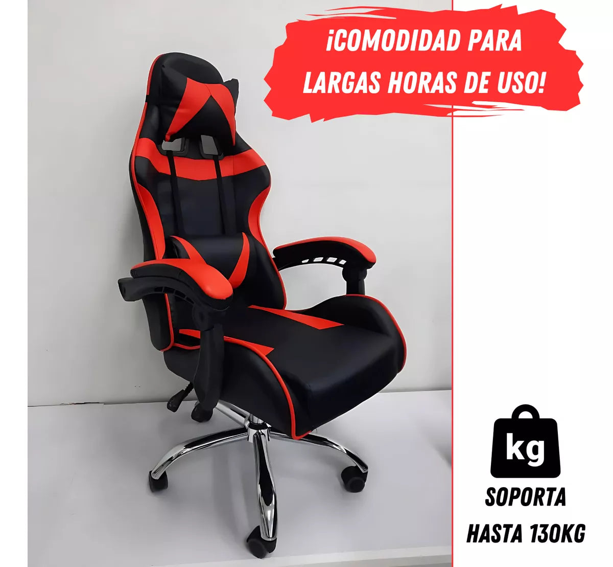 Silla Gamer De Escritorio Ergonomica Apoyo Lumbar Giratoria