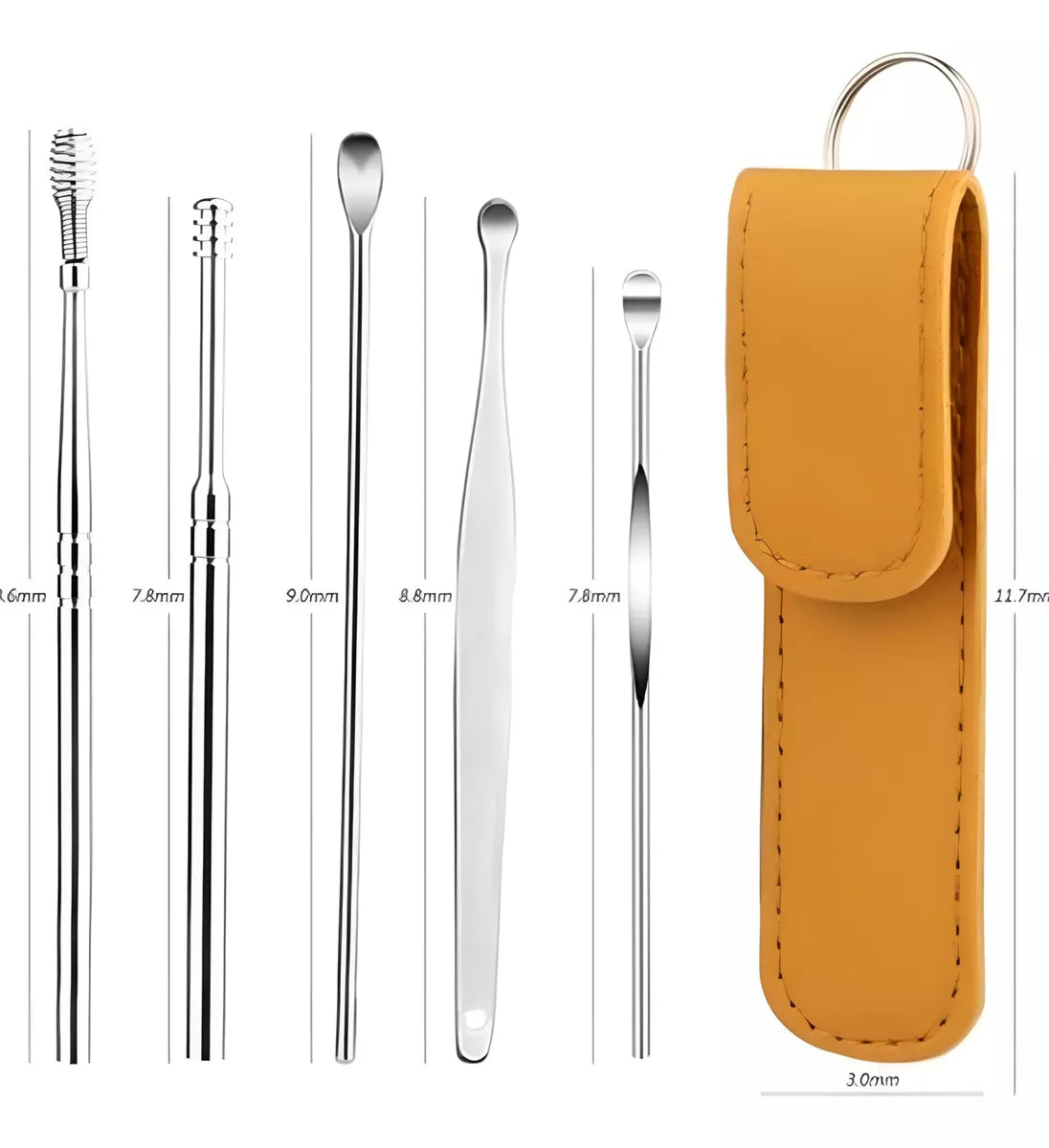 Limpiador De Oidos Colector Cera Orejas Kit Limpiador X6