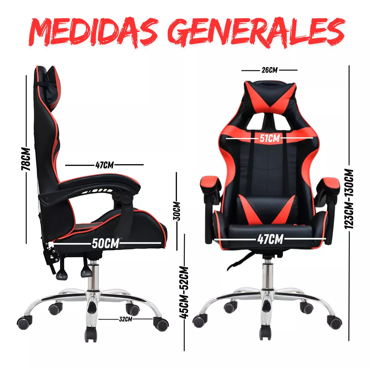Silla Gamer De Escritorio Ergonomica Apoyo Lumbar Giratoria