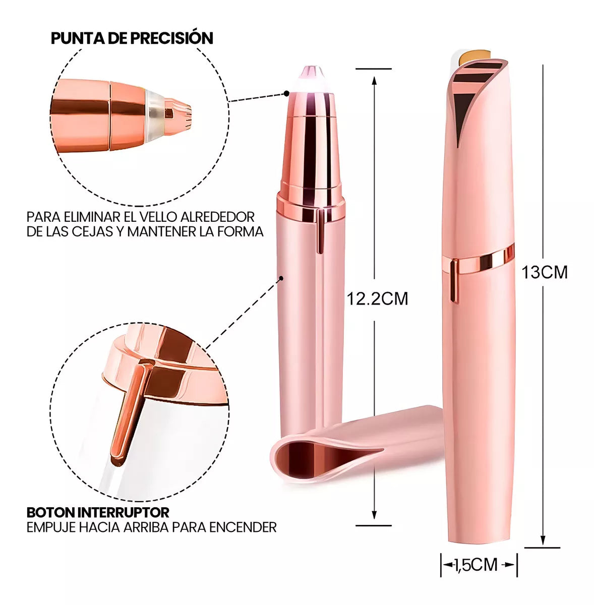 Depilador Removedor Vello Cejas Portátil Tipo Lápiz