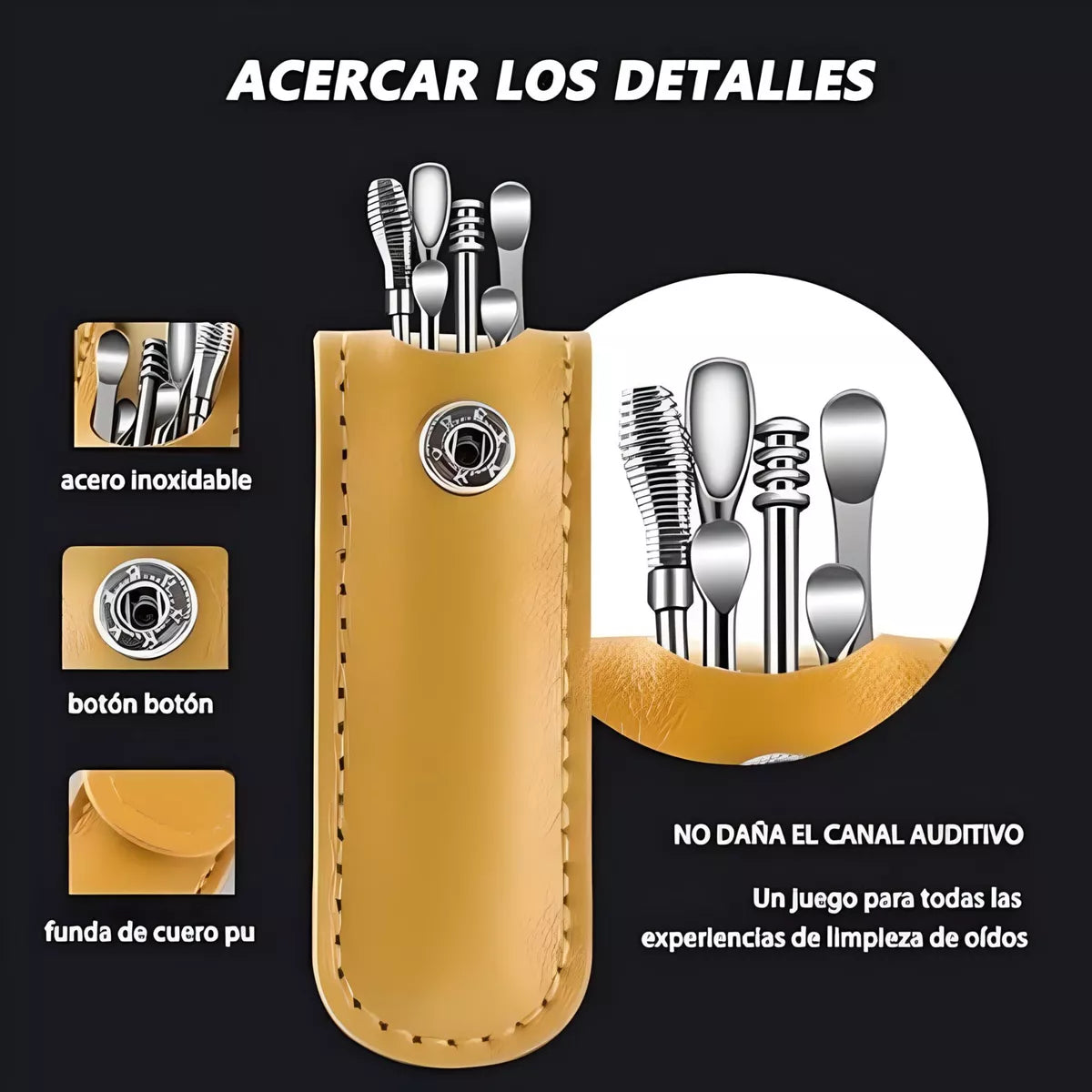 Limpiador De Oidos Colector Cera Orejas Kit Limpiador X6