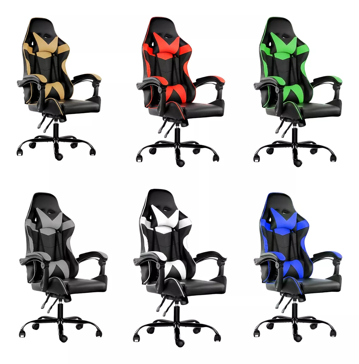 Silla Gamer De Escritorio Ergonomica Apoyo Lumbar Giratoria