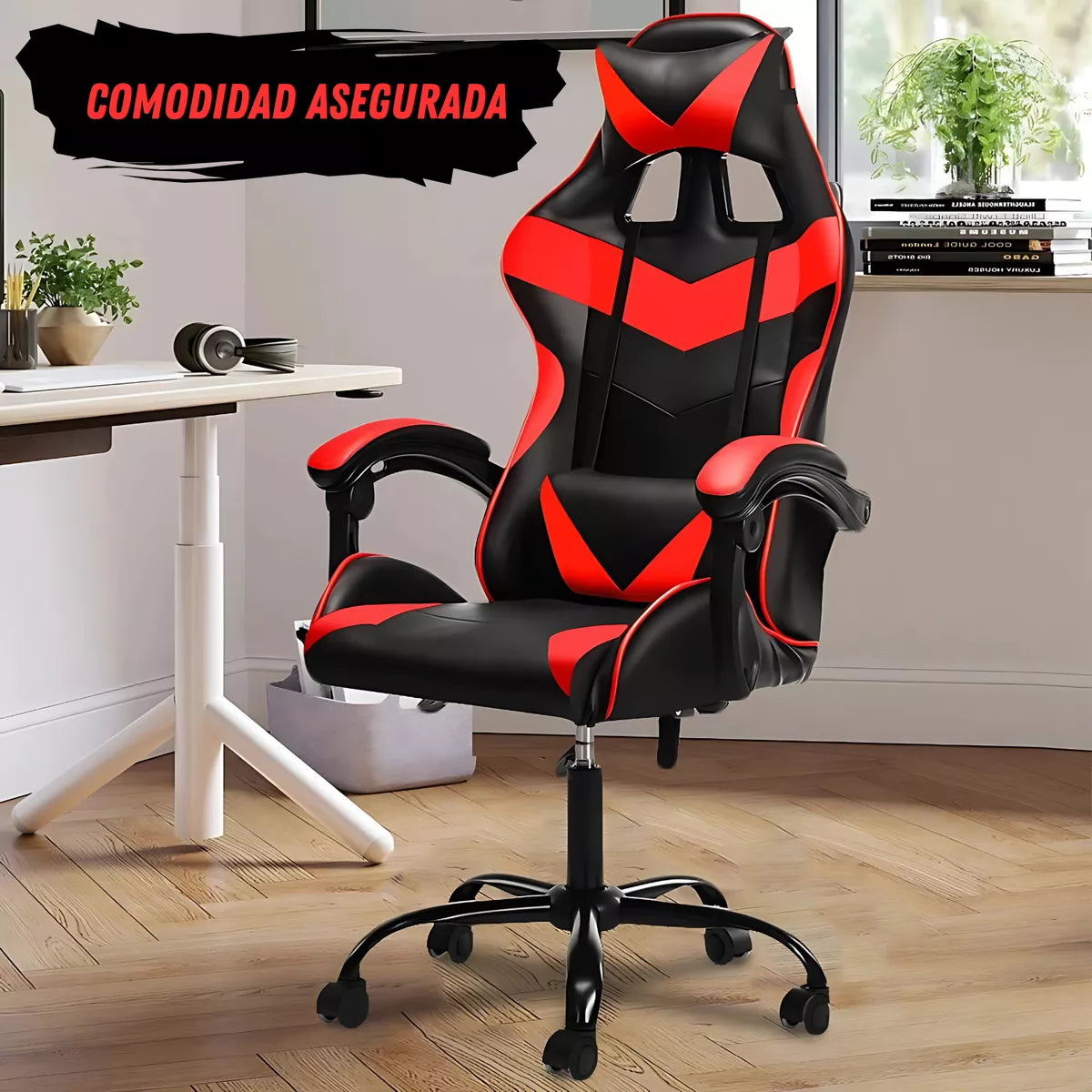 Silla Gamer De Escritorio Ergonomica Apoyo Lumbar Giratoria