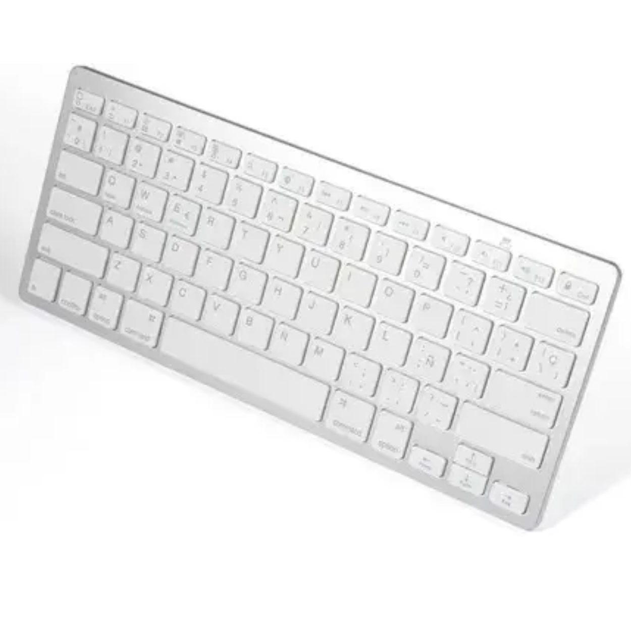 Teclado Bluetooth Compacto Inalámbrico Tablet Pc iPad Mac Blanco