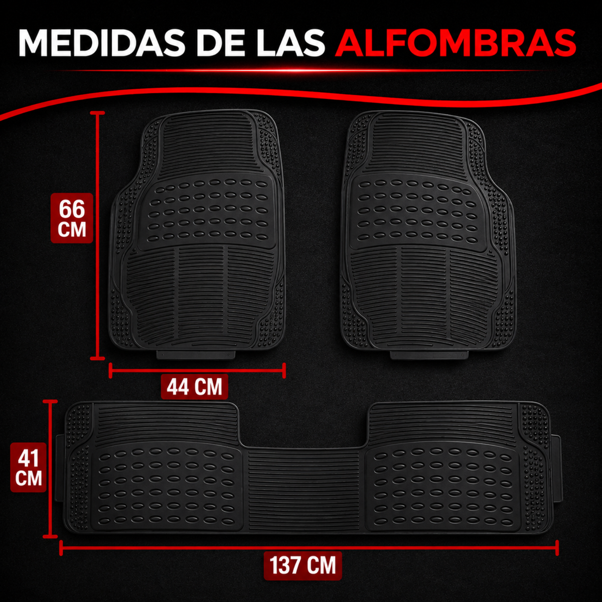 Juego Alfombra Para Auto De Goma Alfombras Universales Autos