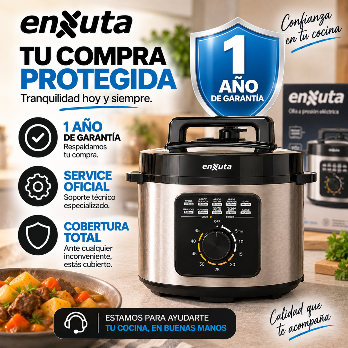 Olla Arrocera A Presión Eléctrica Olla Comida Arroz 1000w