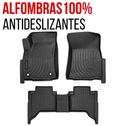 Juego alfombras bandeja Rígida Toyota Hilux +2016 Juego específico bandejas