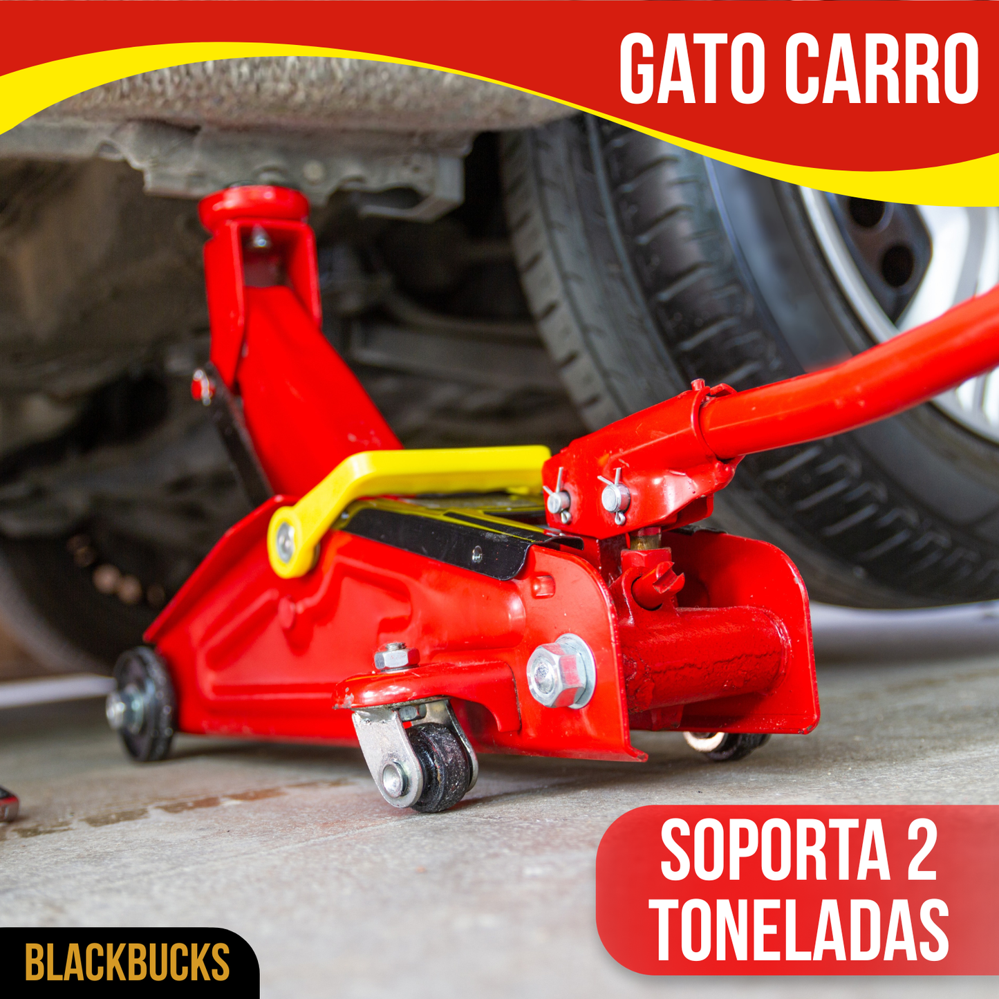 Gato De Carro Hidráulico Para Auto 2 Toneladas Carrito Móvil