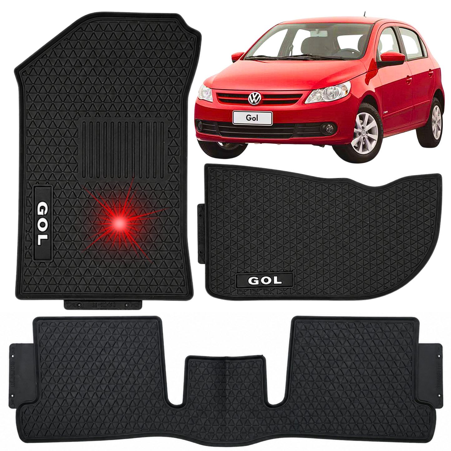 Set Alfombras Auto Volkswagen Gol Juego Especifico En Goma