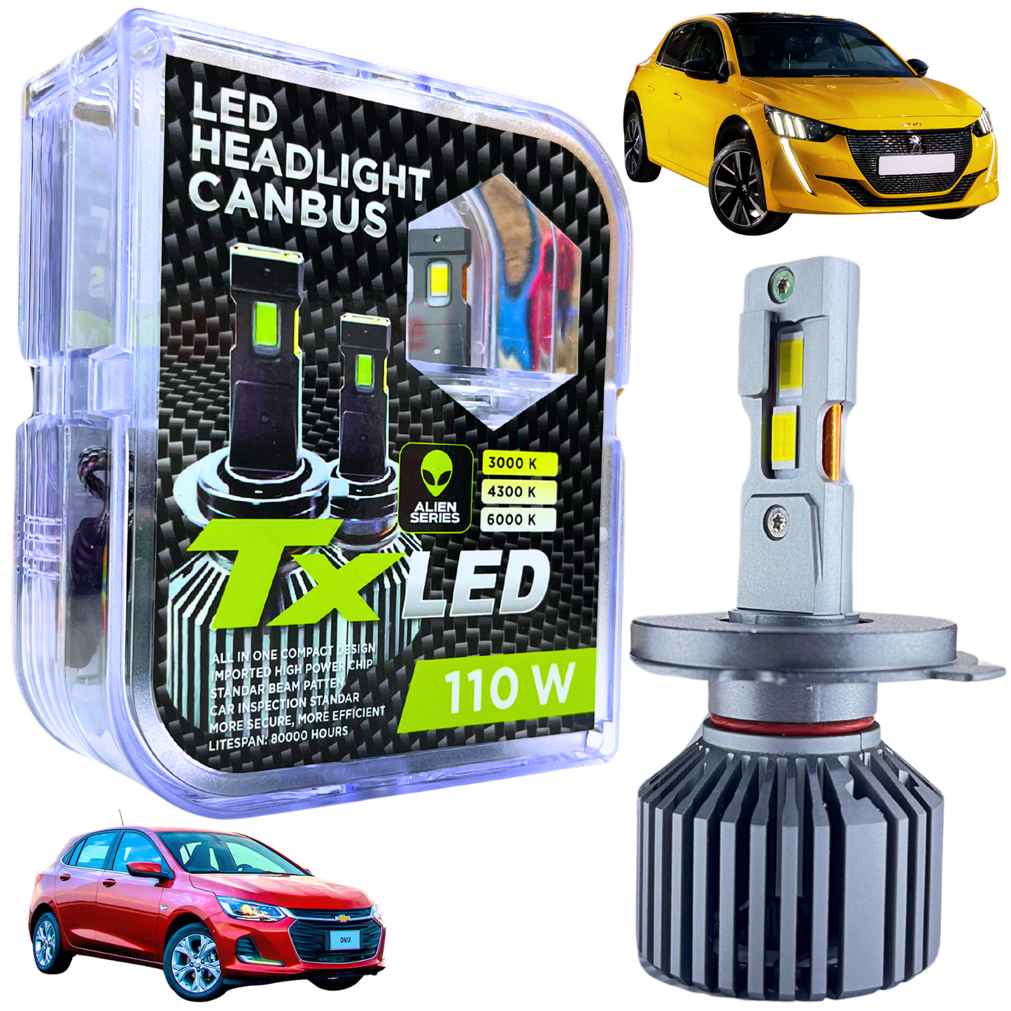 Kit Lamparas Cree Led Auto Super Canbus Alta Gama TX V10 CHIP CSP Juego lamparas led