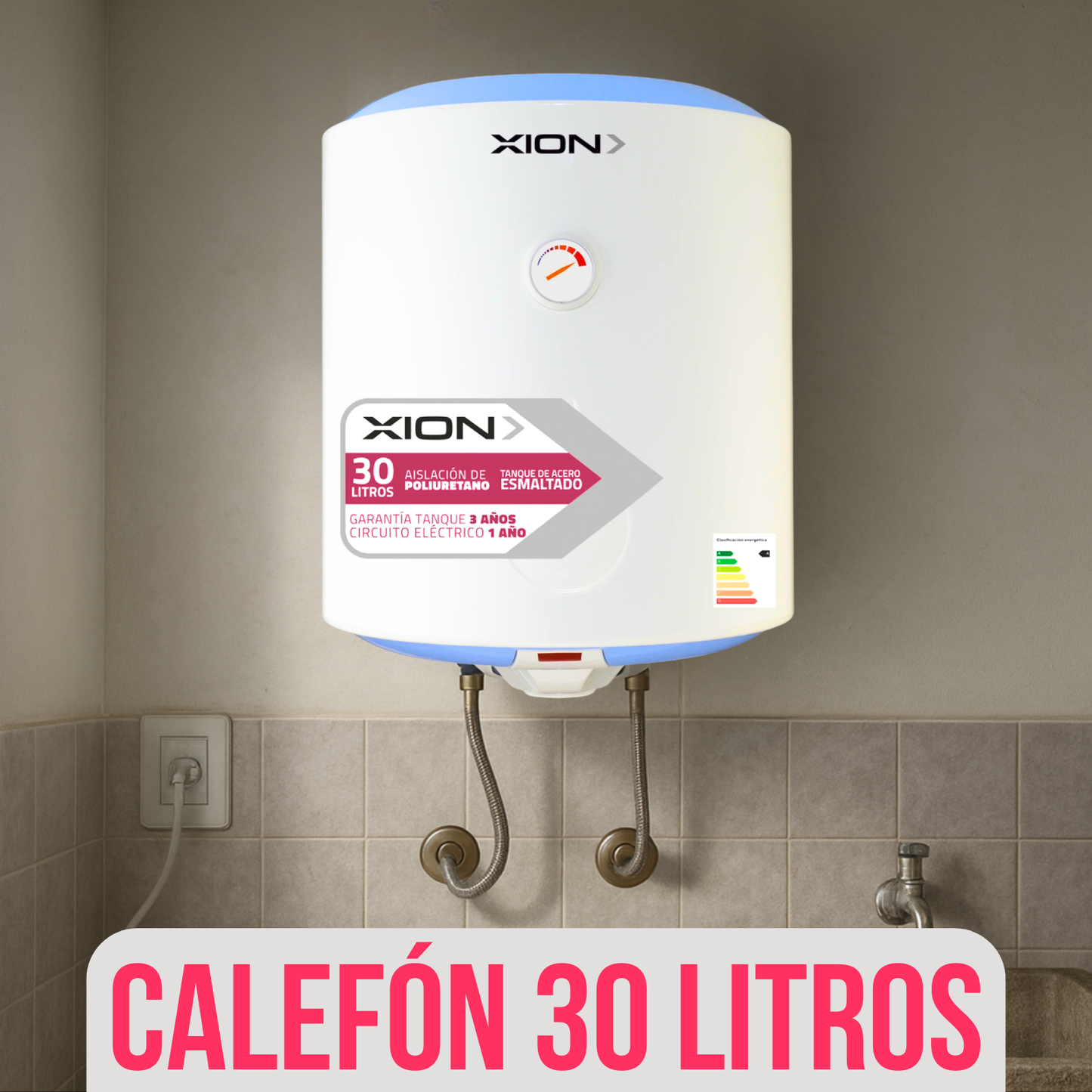 Calefon Termotanque Eléctrico Xion 30 Litros Agua Caliente