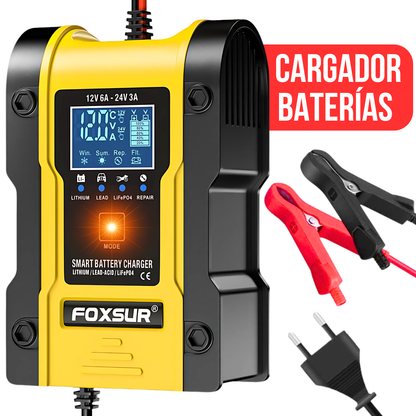 Cargador Automático Portátil 12v 100ah Lcd Para Autos Y Motos
