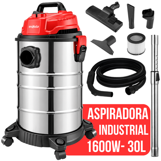 Aspiradora Industrial Profesional Sin Bolsa Enxuta 30l 1600w Aspiradora seco y humedo