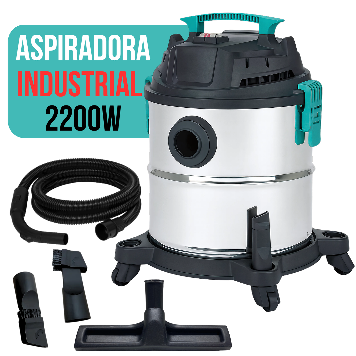 Aspiradora Industrial Profesional Sin Bolsa Tacho Balde 2200W