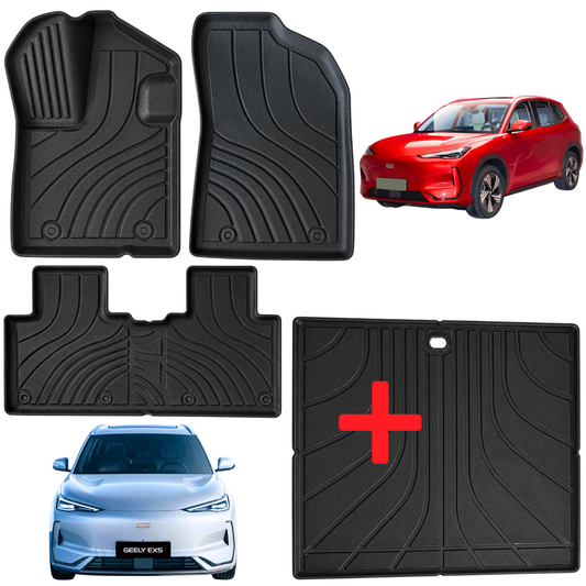 Juego set Alfombras Bandeja Rígida Para Geely Ex5 Ev Alfombras Auto Suv