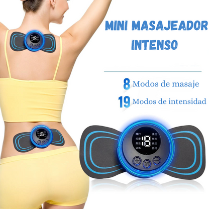 Mini Masajeador Eléctrico Cuerpo Completo Con Parche Batería