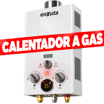 Calefón Calentador A Gas Calentador Agua Enxuta 6l Caliente tiro natural
