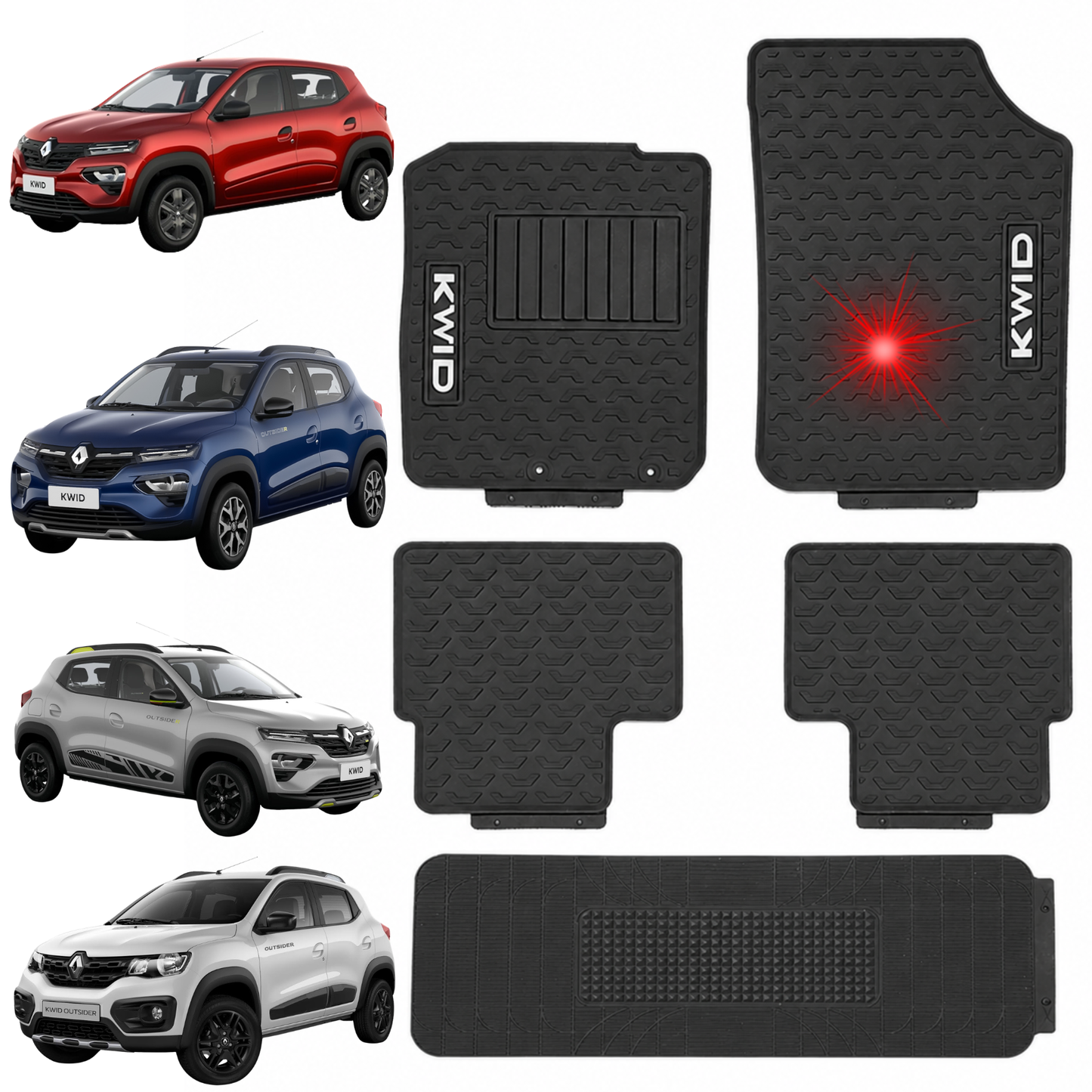 Juego alfombras Renault KWID en goma especificas originales