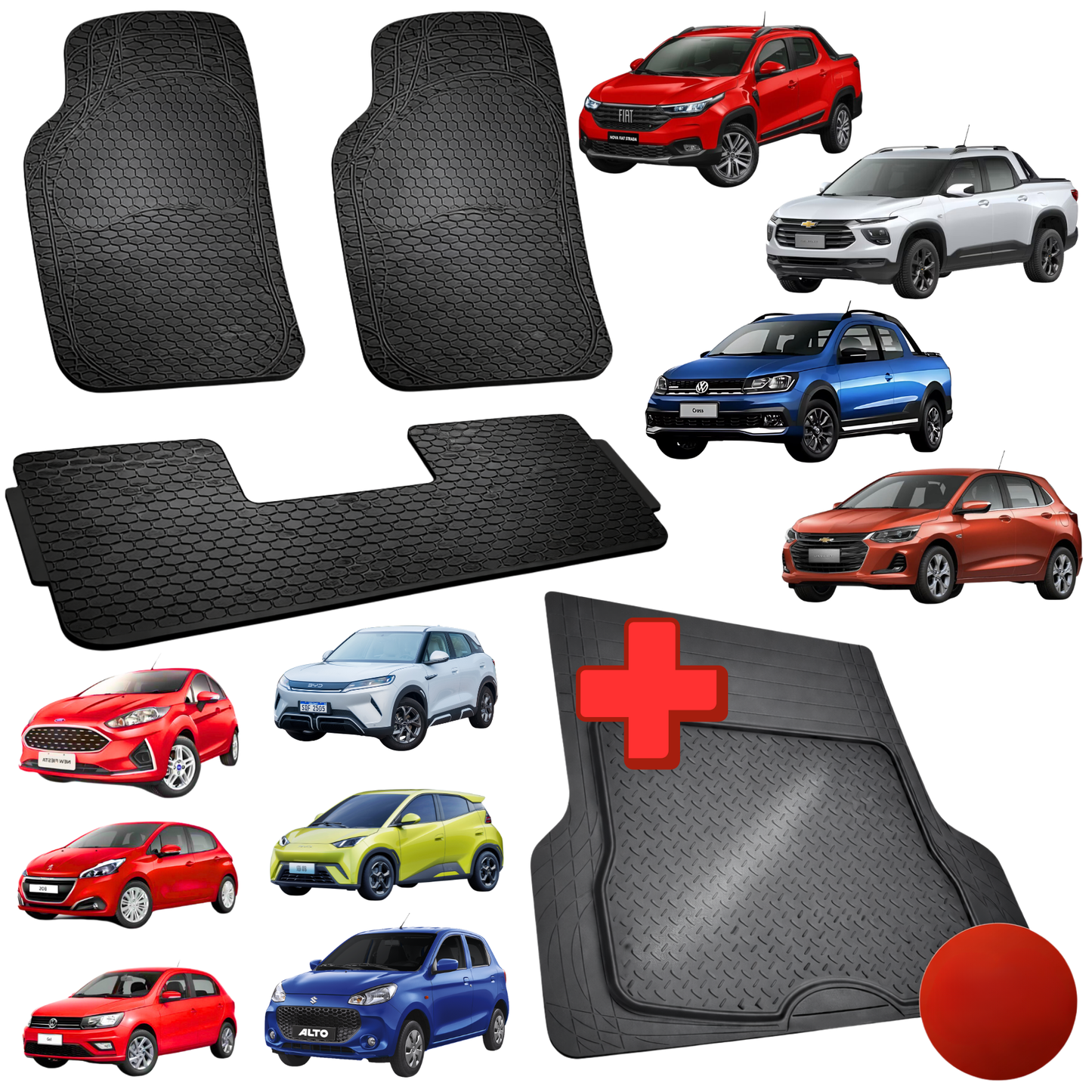 Juego Alfombras Universales Auto Alfombra Baúl Suv Camioneta