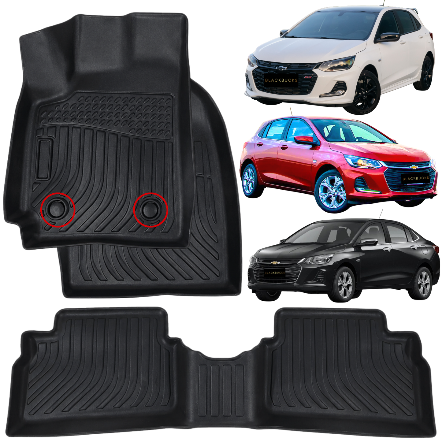 Alfombra CHEVROLET ONIX HATCHBACK/SEDAN Bandeja Rígida 5d Bandeja De Piso
