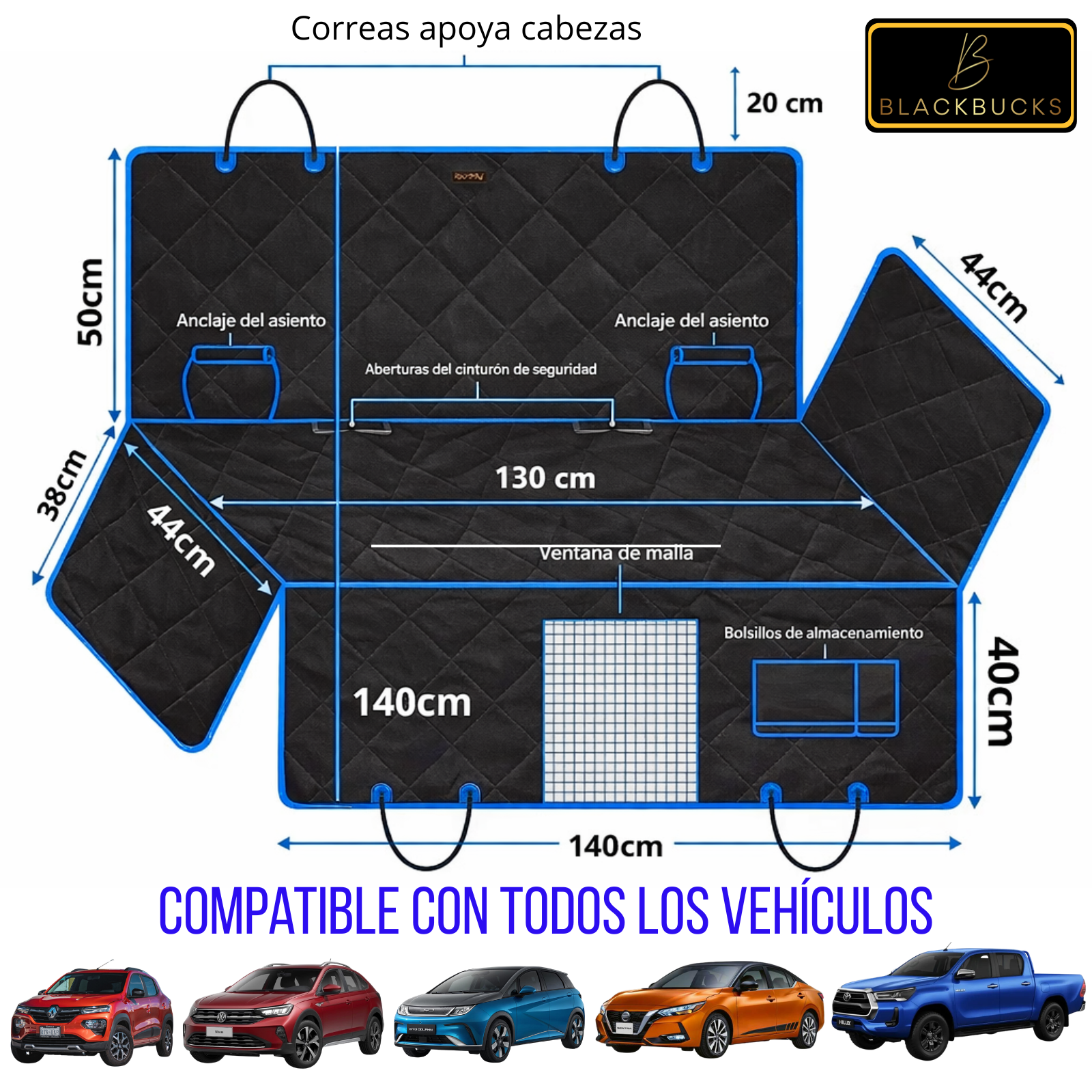 Funda Cubre Asiento Auto Protector Impermeable Mascotas
