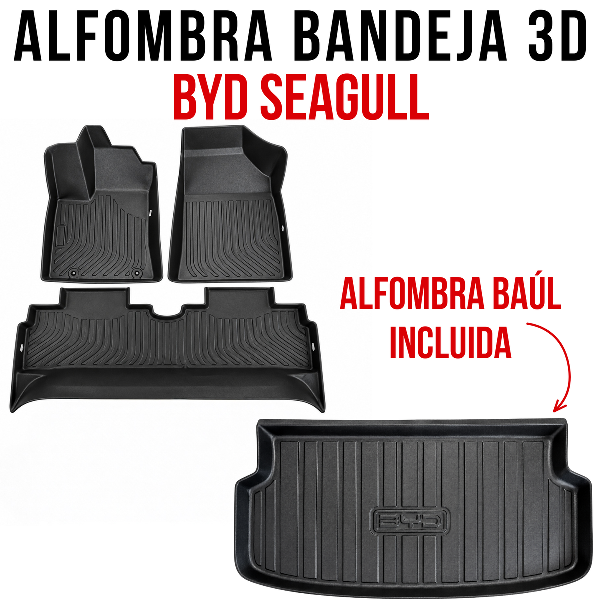 Alfombra Bandeja Rígida Byd Seagull Juego 3d Original Auto
