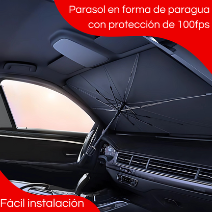 Parasol Para Parabrisas Auto Forma Paragua Enrollable Grande