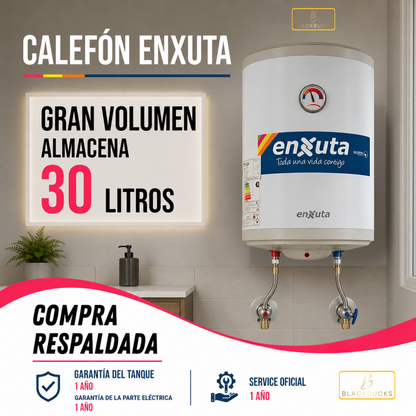 Calefon Termotanque 30 Litros Enxuta Eléctrico 220V Agua Caliente