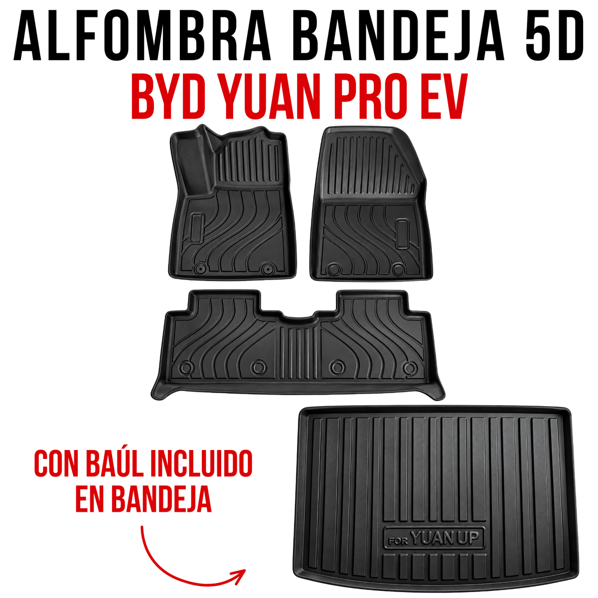 Alfombras Byd Yuan Pro De Bandeja Rígida 5d Alfombra Auto Suv
