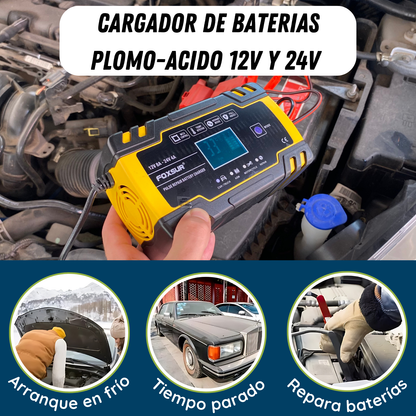 Cargador De Baterías Autos Motos 12v Inteligente Portátil