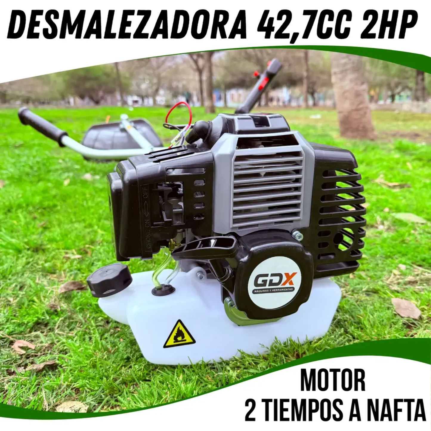 Desmalezadora Cortadora De Pasto A Nafta 42,7cc Bordeadora