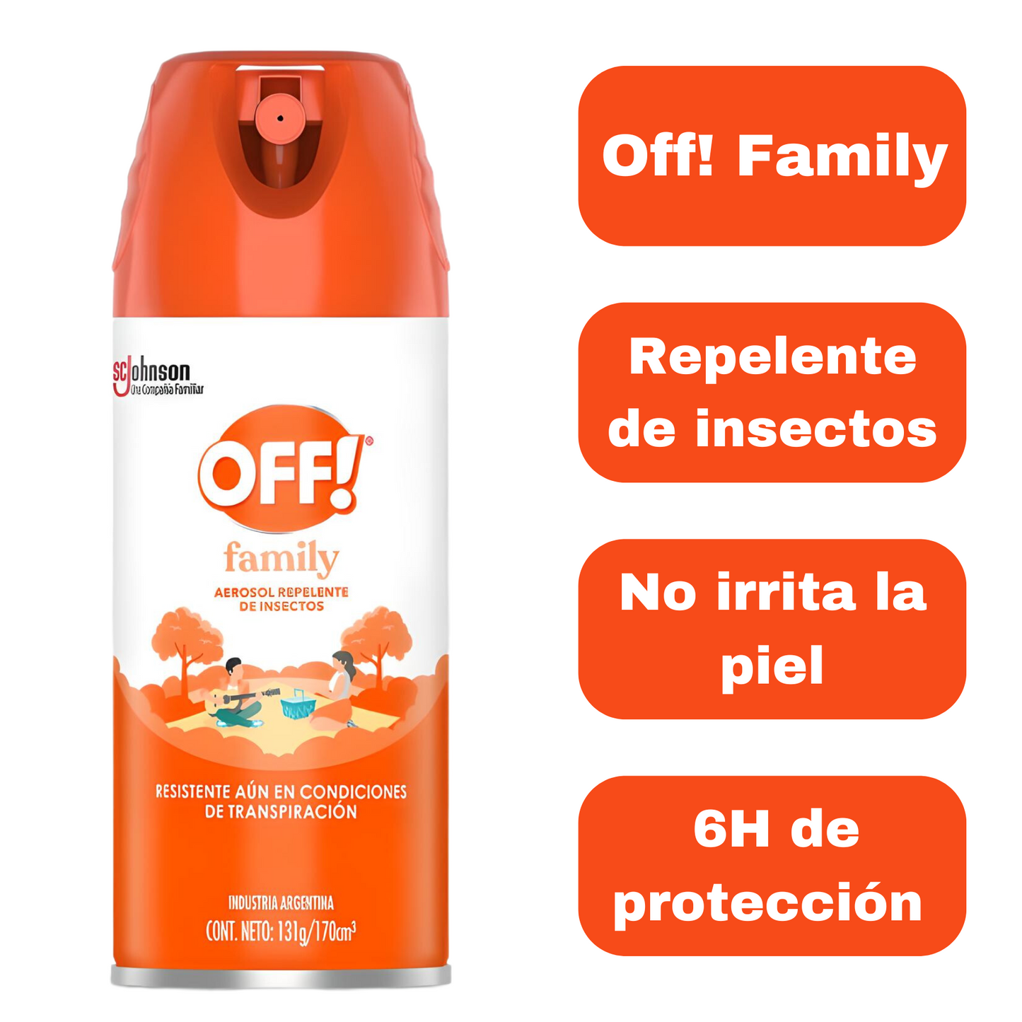 Repelente Mosquitos Off Family En Aerosol Spray Anti Dengue