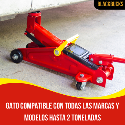 Gato De Carro Hidráulico Para Auto 2 Toneladas Carrito Móvil