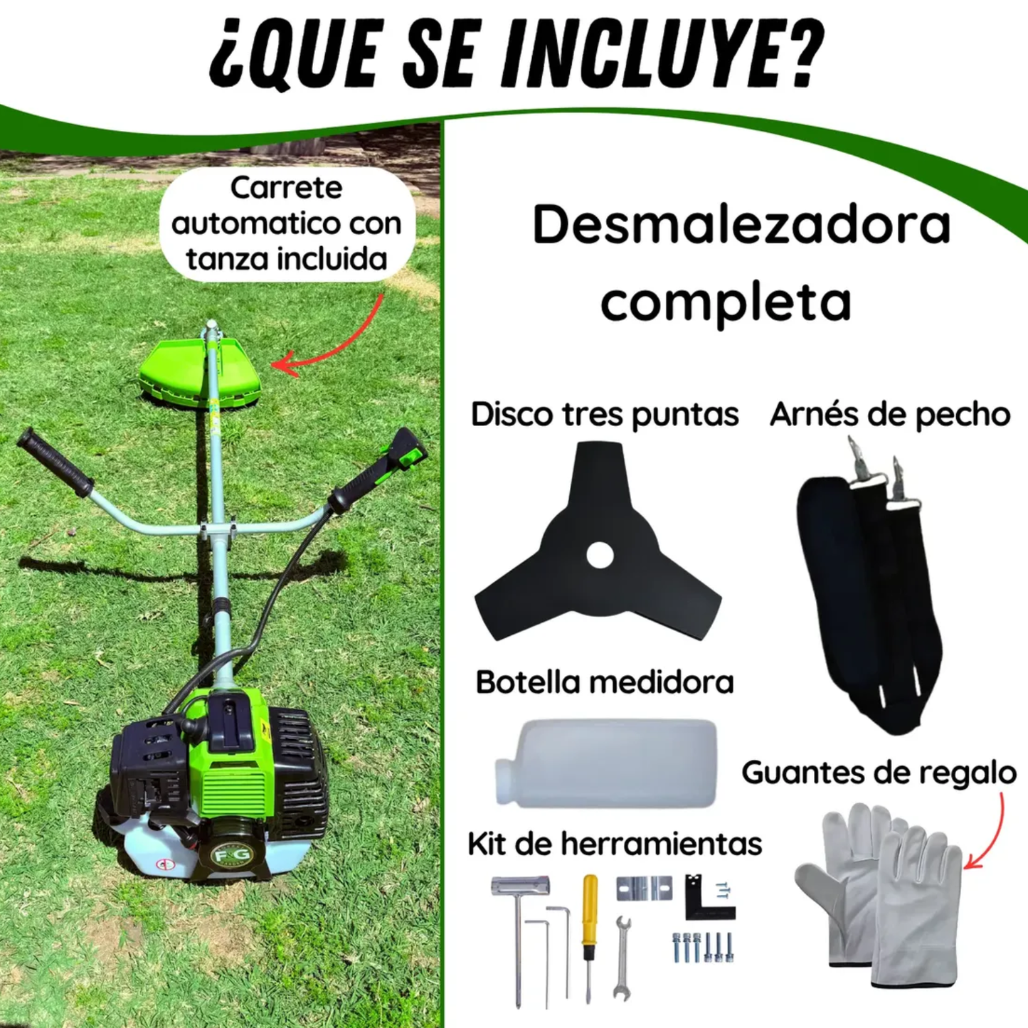 Desmalezadora Cortadora De Pasto Bordeadora A Nafta 52cc Forest y Garden
