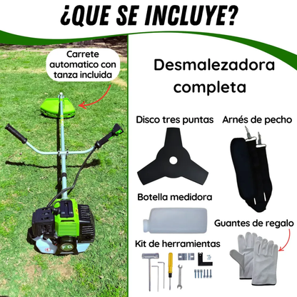 Desmalezadora Cortadora De Pasto Bordeadora A Nafta 52cc Forest y Garden