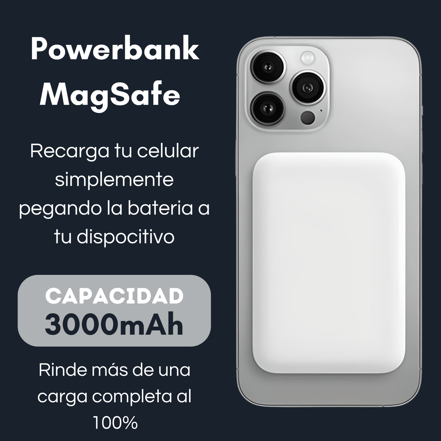 Power Bank Magnético Portátil Carga Rápida Magsafe Cargador