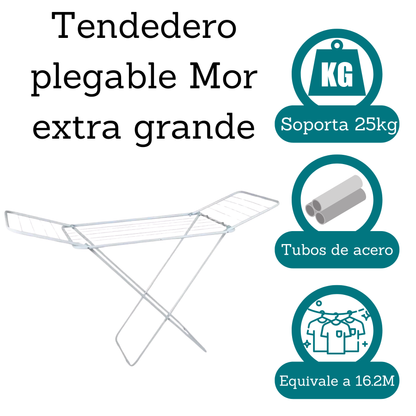 Tendedero Ropa Mor EXTRA GRANDE Tender Plegable Exterior