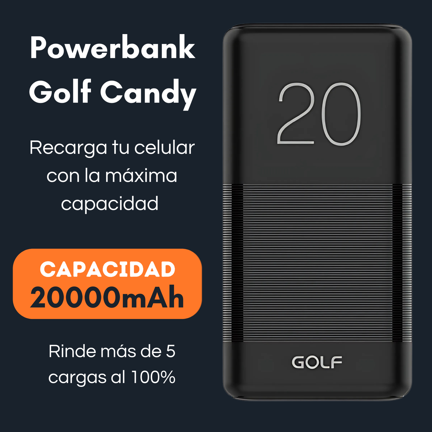 Power Bank Batería Externa Portátil De Carga Rápida 20000mah
