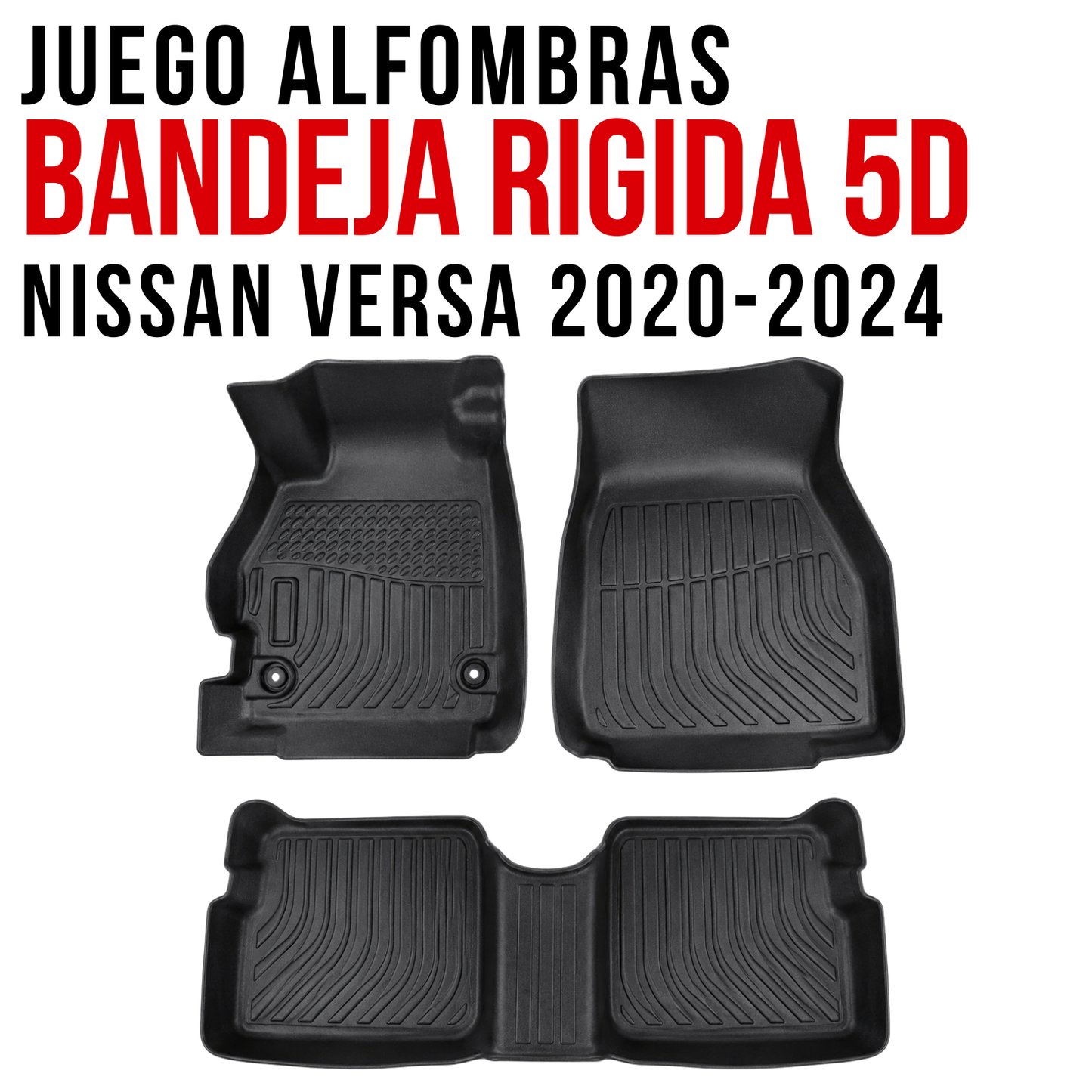 Alfombra Nissan Versa 2020/2024 Bandeja Rígida 5d Bandeja De Piso Dura