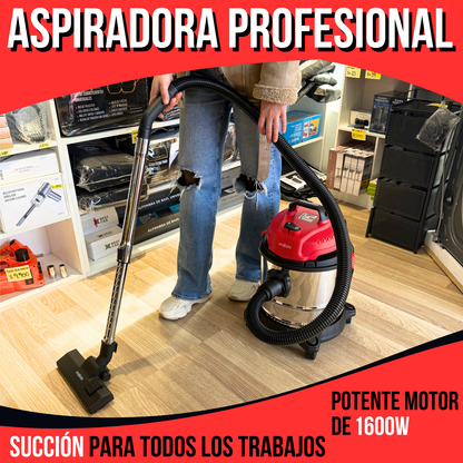 Aspiradora Industrial Profesional Sin Bolsa Enxuta 30l 1600w Aspiradora seco y humedo