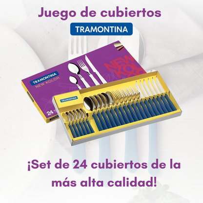 Set Cubiertos Tramontina Juego De Vajilla Cocina Acero Inoxidable